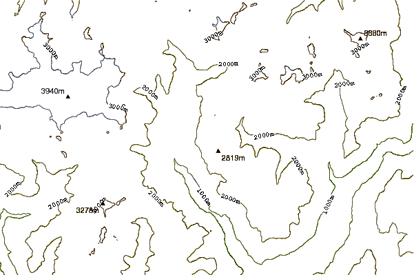 Mountain peaks around Sassalb