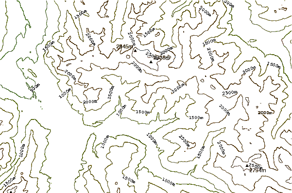 Mountain peaks around Sassauna