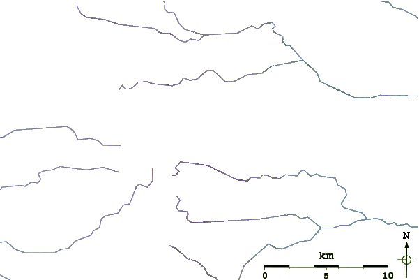 Roads and rivers around Satah Mountain