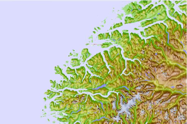 Surf breaks located close to Saudehornet