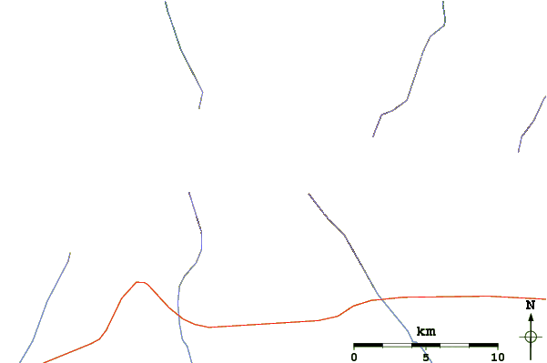 Roads and rivers around Sauyr Zhotasy