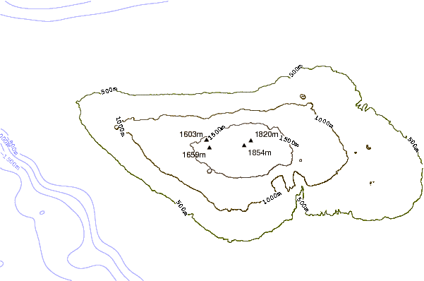 Mountain peaks around Savai'i