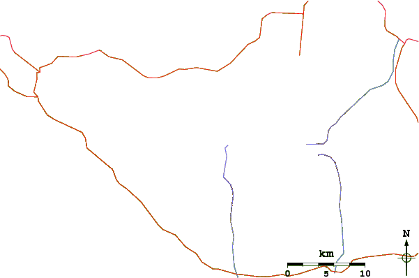 Roads and rivers around Savai'i