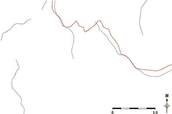 Roads and rivers around Saviers Peak