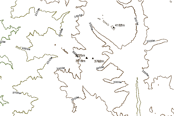 Mountain peaks around Sawtooth Peak