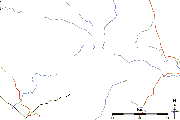 Roads and rivers around Sca Fell