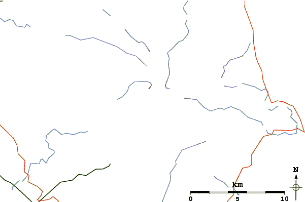 Roads and rivers around Scafell Pike