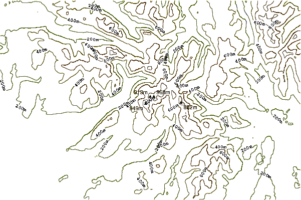 Mountain peaks around Scafell