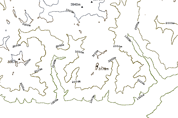 Mountain peaks around Scalino