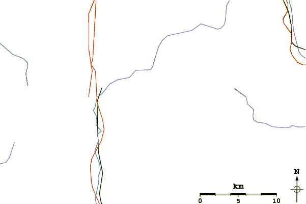 Roads and rivers around Scar Ridge