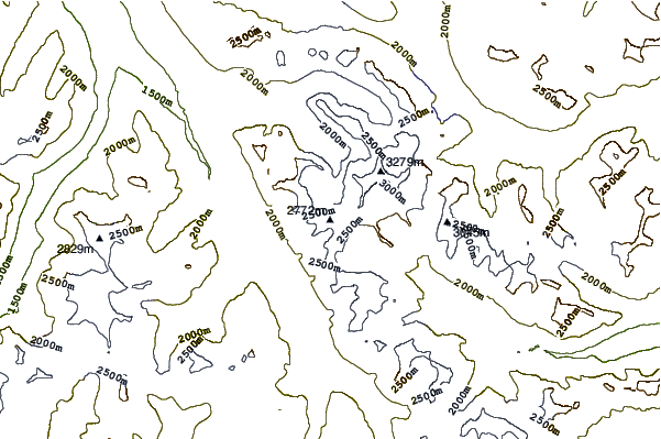 Mountain peaks around Scarp Mountain