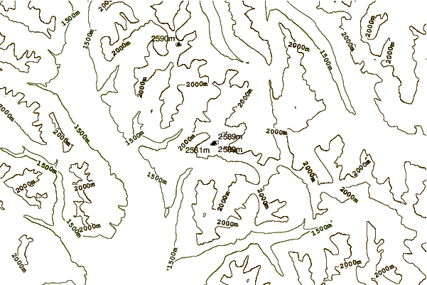 Mountain peaks around Scarpe Mountain