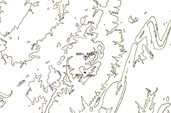 Mountain peaks around Schaefer Head