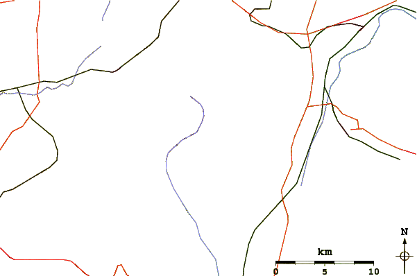 Roads and rivers around Schaefer Head
