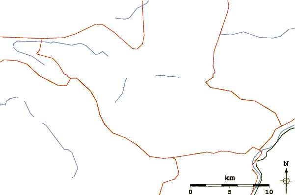 Roads and rivers around Schafberg