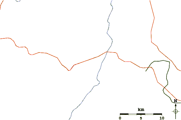 Roads and rivers around Schaffenaker Mountain