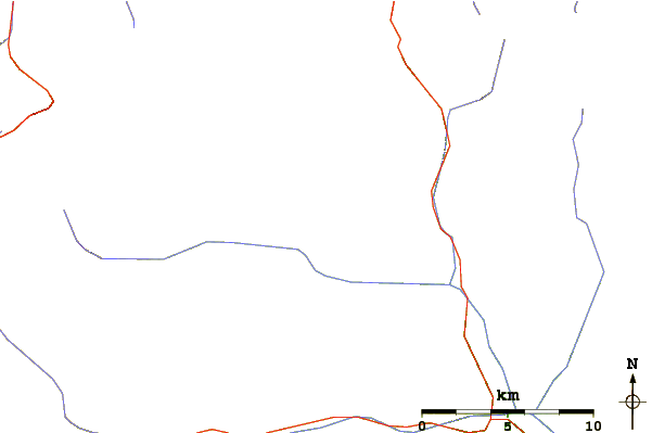 Roads and rivers around Schaufelspitze