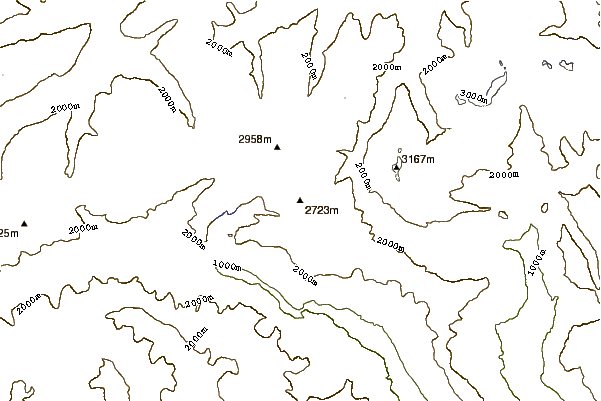 Mountain peaks around Schenadüi