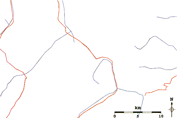 Roads and rivers around Schermerspitze