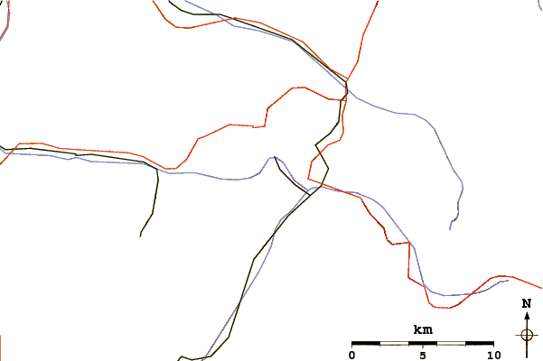 Roads and rivers around Schiahorn