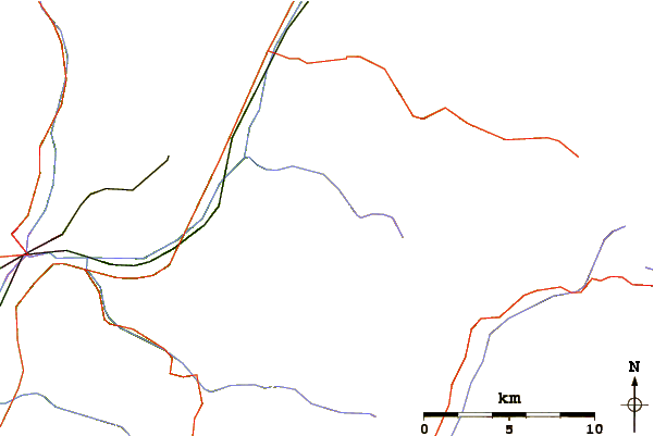 Roads and rivers around Schlern