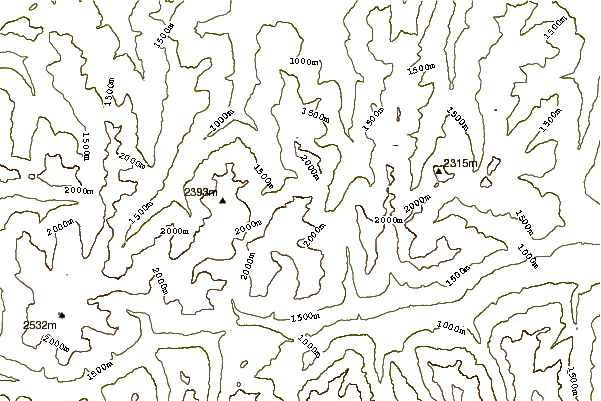 Mountain peaks around Schneegrubenspitze