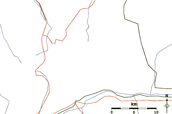 Roads and rivers around Schneehorn