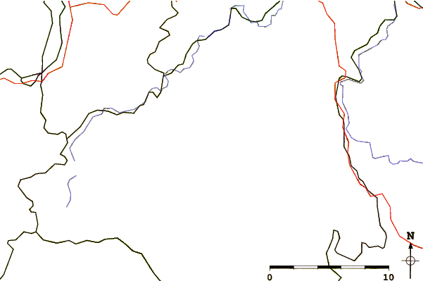 Roads and rivers around Schneehübel