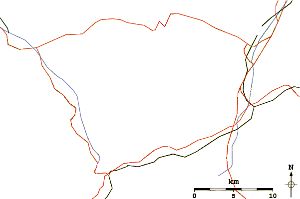 Roads and rivers around Schneestock