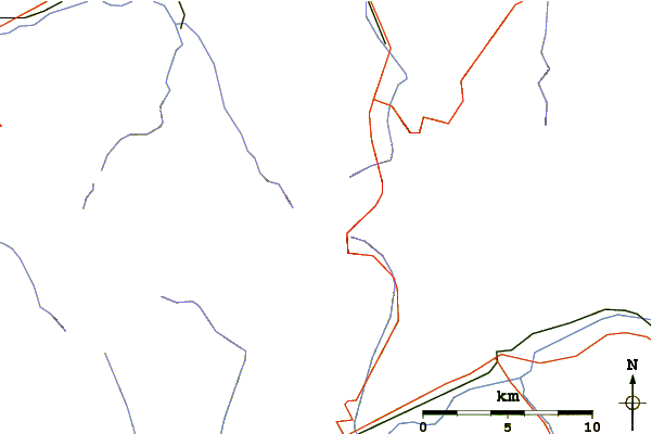 Roads and rivers around Schnidehorn