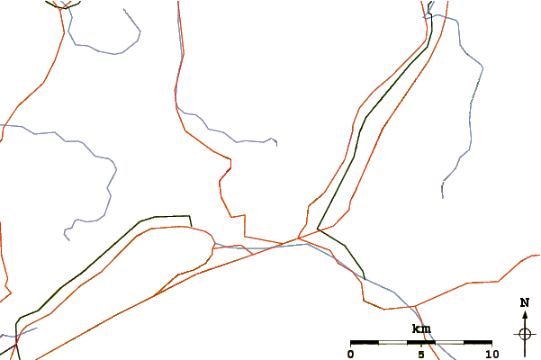 Roads and rivers around Schönbüel
