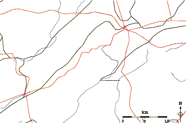 Roads and rivers around Schooley's Mountain