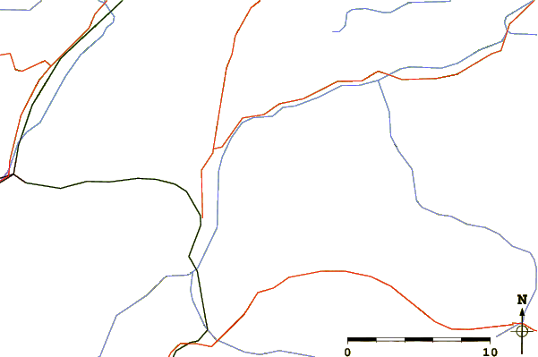 Roads and rivers around Schöttelkarspitze