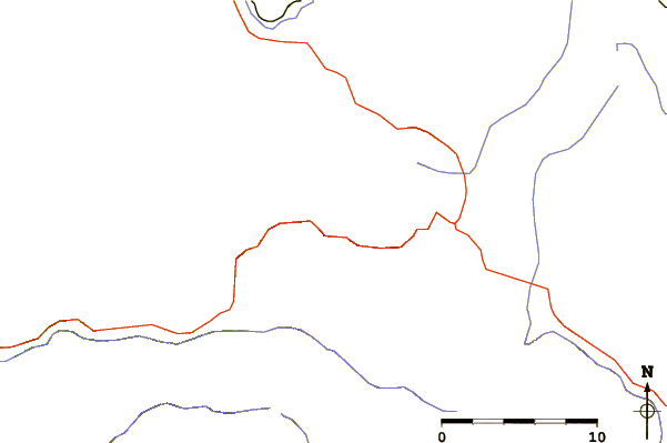 Roads and rivers around Schroeder mountain