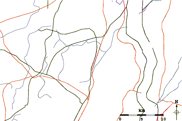 Roads and rivers around Schunemunk Mountain