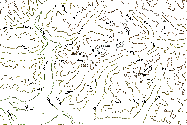 Mountain peaks around Schwarze Wand (Rieserferner group)