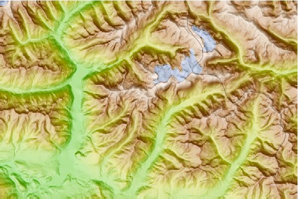 Surf breaks located close to Schwarze Wand (Rieserferner group)