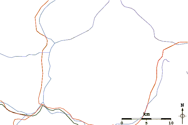 Roads and rivers around Schwarze Wand (Rieserferner group)