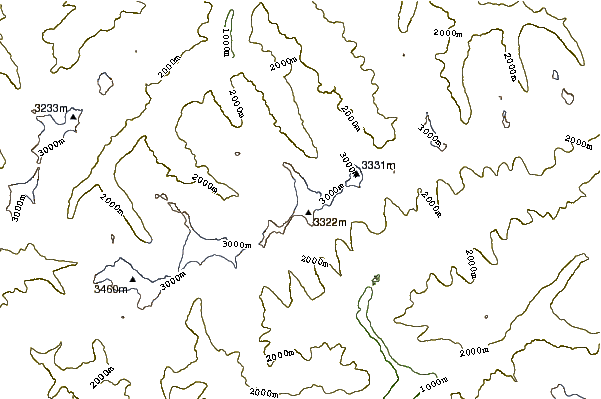 Mountain peaks around Schwarzenstein (Zillertal Alps)