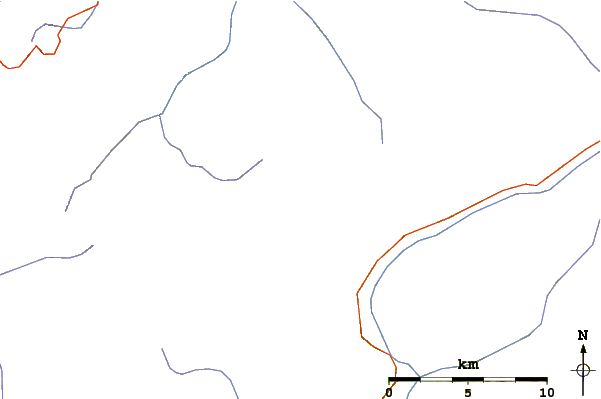 Roads and rivers around Schwarzenstein (Zillertal Alps)