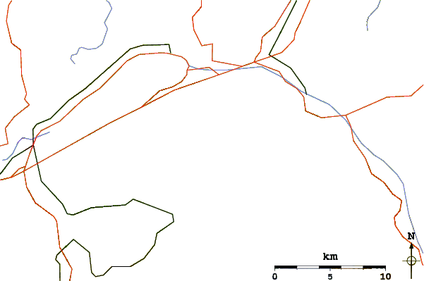 Roads and rivers around Schwarzhorn