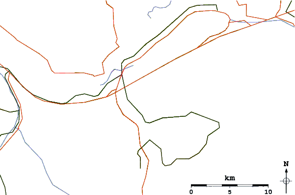 Roads and rivers around Schynige Platte