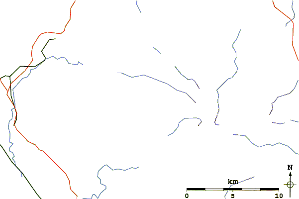 Roads and rivers around Scoat Fell