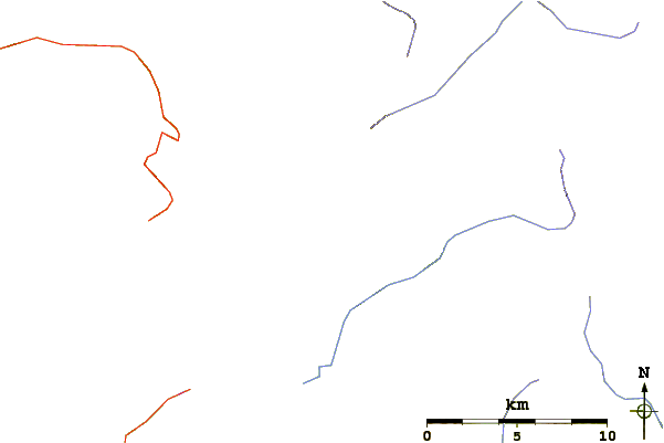 Roads and rivers around Seahpo Peak