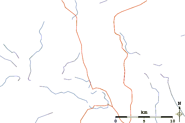 Roads and rivers around Seat Sandal