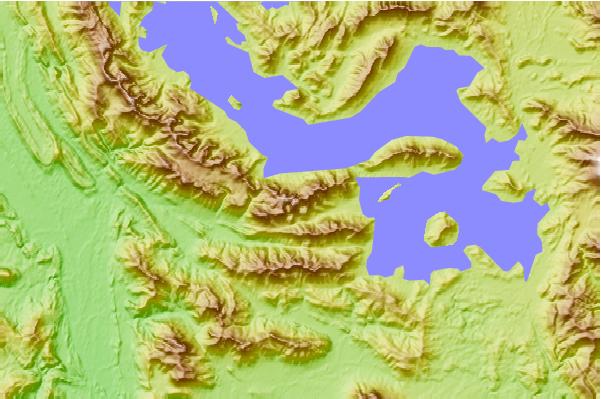 Surf breaks located close to Secheron Peak