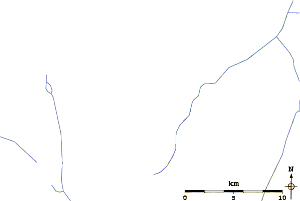 Roads and rivers around Seconed Canyon Cone