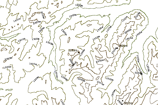 Mountain peaks around Seehore