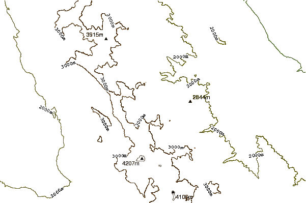 Mountain peaks around Mt Seh Konj