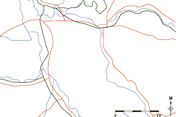 Roads and rivers around Seličevica